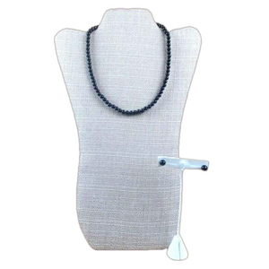 Fashion Jewelry Black Beaded Earring & Necklace se